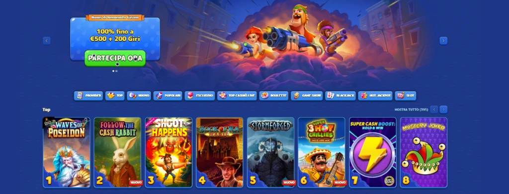Top giochi con bonus e slot disponibili